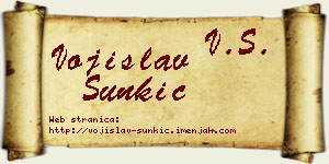 Vojislav Šunkić vizit kartica